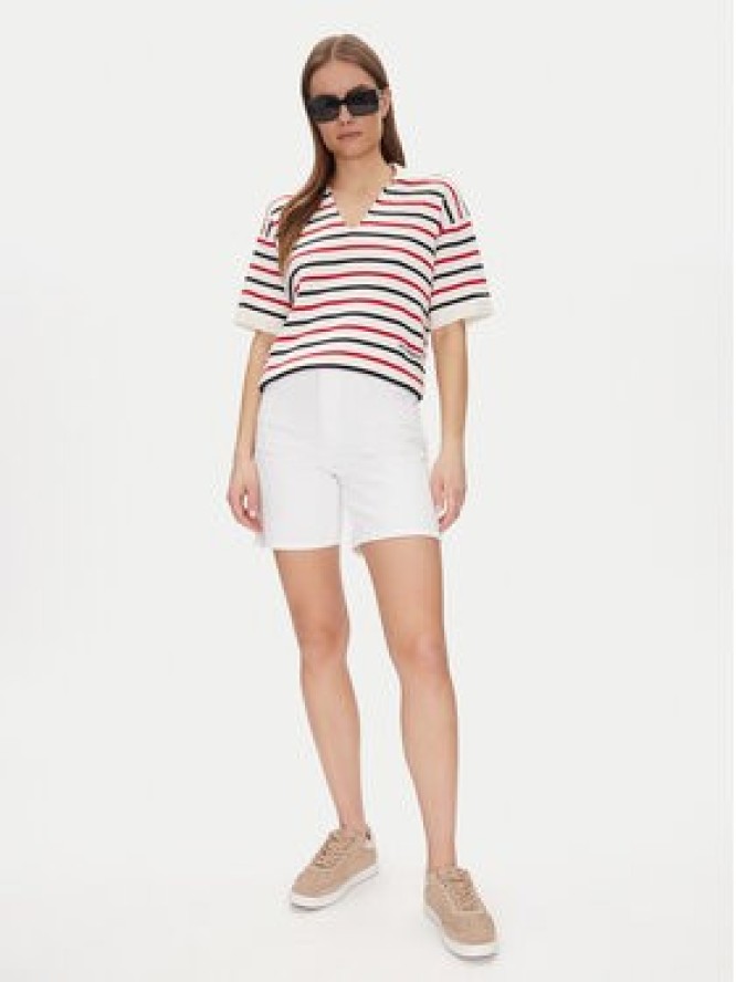 Tommy Hilfiger Szorty jeansowe Dnm Straight Short Rw White WW0WW45924 Biały Regular Fit