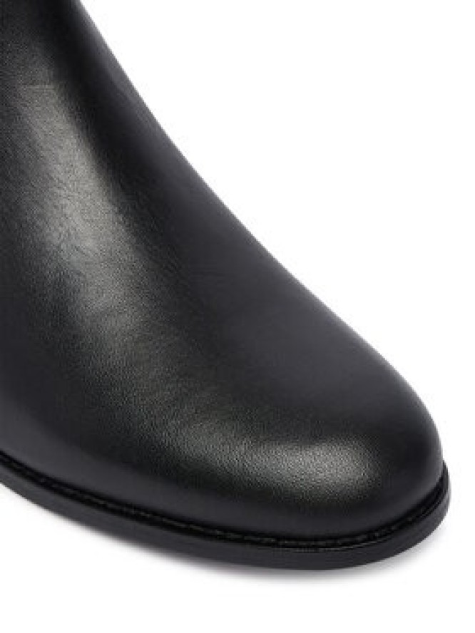 LAUREN RALPH LAUREN Oficerki Brooke II Calfskin Tall Boot 802974383004 Czarny