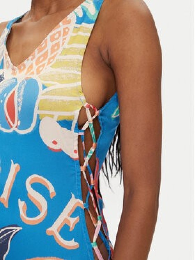 Maaji Sukienka letnia PT2648CLD001 Niebieski Regular Fit