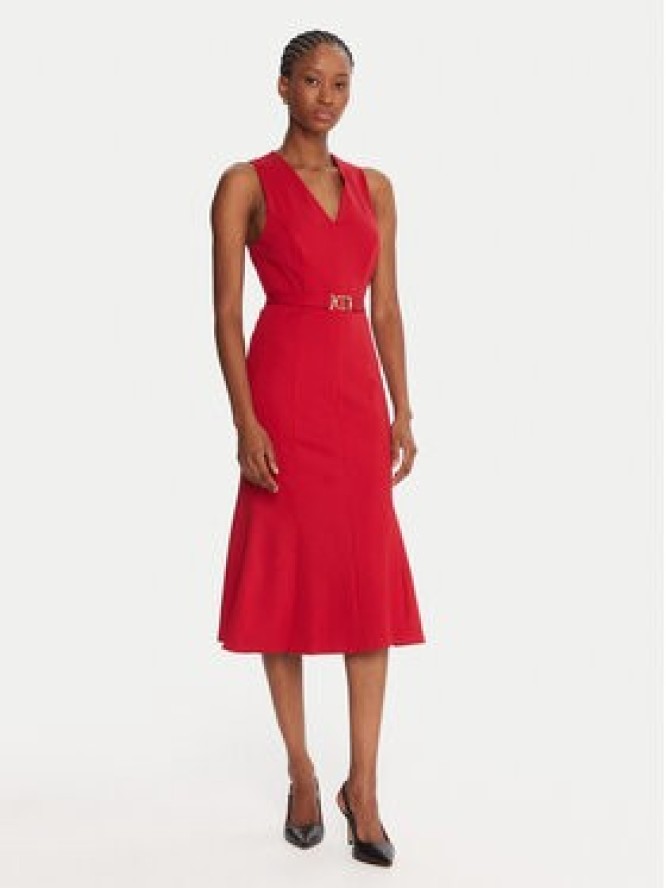 TWINSET Sukienka koktajlowa 252TP2606 Czerwony Slim Fit