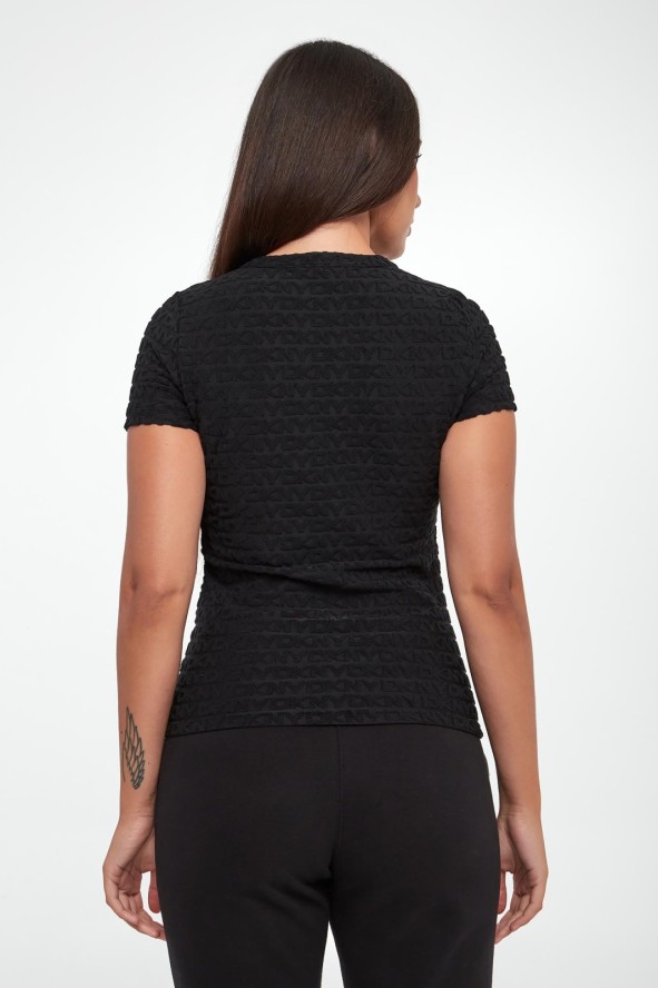 T-shirt damski logowany DKNY