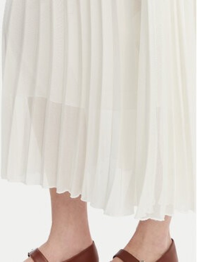 Marella Spódnica plisowana Gabbia 2613101085 Écru Regular Fit