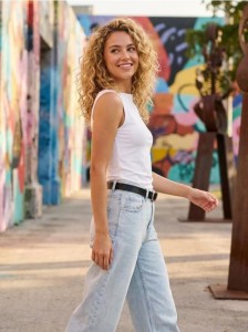 Gładki top bez rękawów - biały