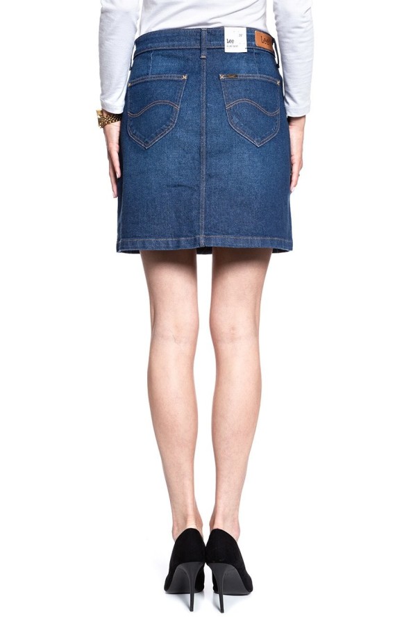 SPÓDNICA JEANSOWA LEE A LINE SKIRT DARK GARNER L38NDJUV 112108277