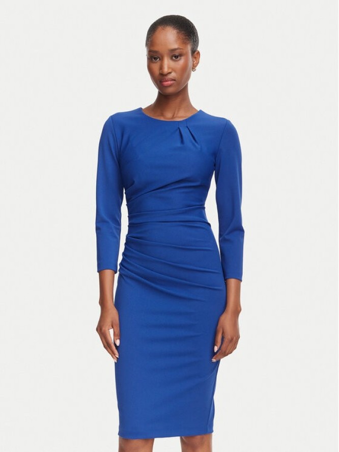 Rinascimento Sukienka koktajlowa CFC0130327003 Niebieski Slim Fit