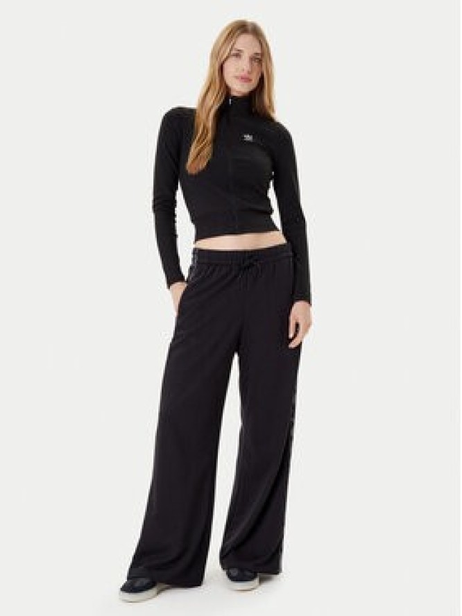 adidas Bluza Essentials Ribbed JD5905 Czarny Slim Fit