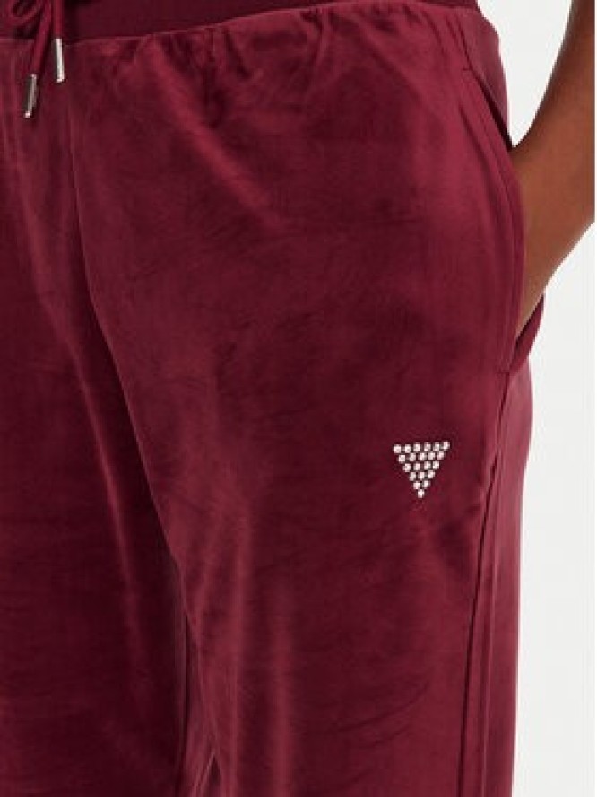 Guess Spodnie dresowe V3BB27 K0232 Bordowy Regular Fit