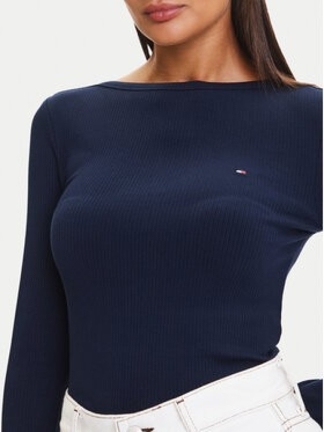 Tommy Hilfiger Bluzka WW0WW47309 Granatowy Slim Fit