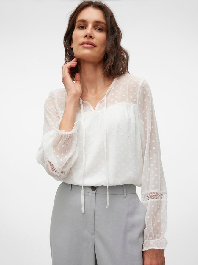 Vero Moda Bluzka w kolorze białym rozmiar: M