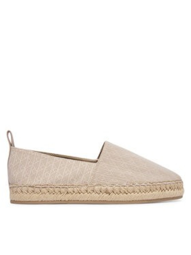 Calvin Klein Espadryle All Over CK HW0HW02933 Beżowy