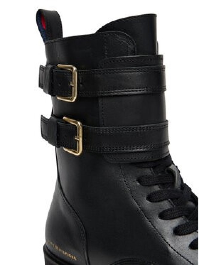 Tommy Hilfiger Trzewiki Biker Laceup FW0FW08986 Czarny
