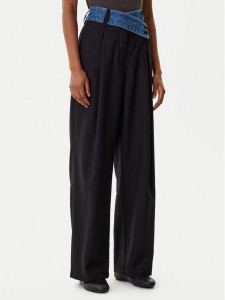 Desigual Spodnie materiałowe Denimwaist 25WWPW03 Czarny Wide Leg