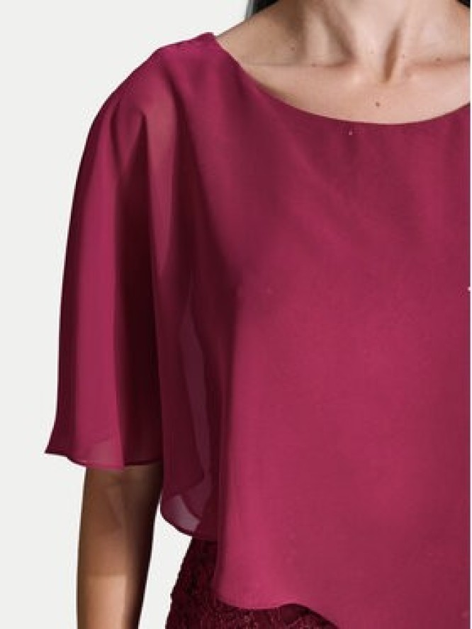 Swing Sukienka koktajlowa 77760410 Bordowy Regular Fit