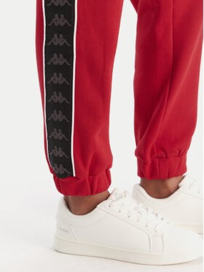 Kappa Spodnie dresowe Banda Adina 311M8HW Czerwony Regular Fit