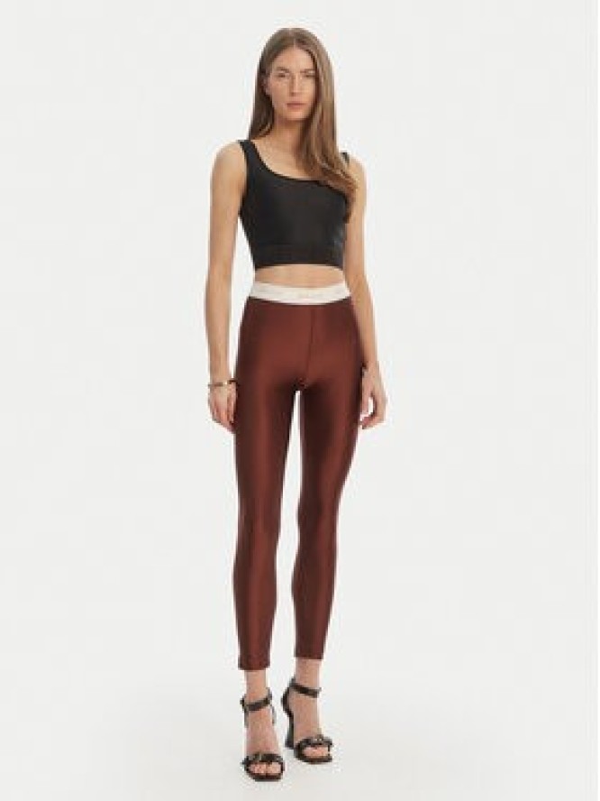 Just Cavalli Legginsy 80PAC100 J0108 Brązowy Skinny Fit