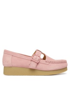 Clarks Półbuty WallabeeEVOBar 26184614 Różowy