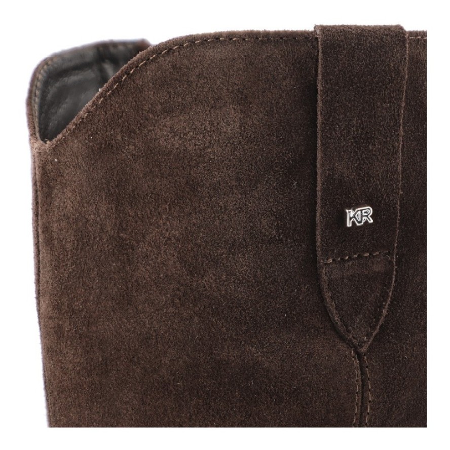 Brązowe Kozaki Karino Stylowe Kowbojki Damskie