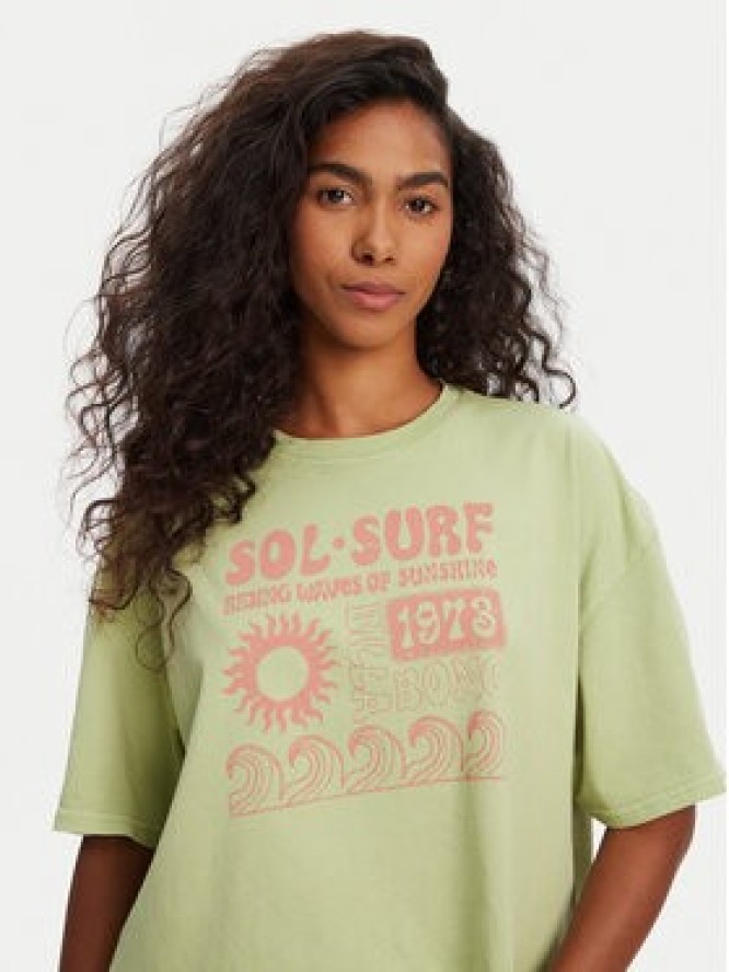 Billabong T-Shirt Sol Surf EBJZT00428 Zielony Oversize