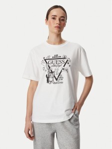 Guess T-Shirt V6YI13 K4301 Biały Regular Fit