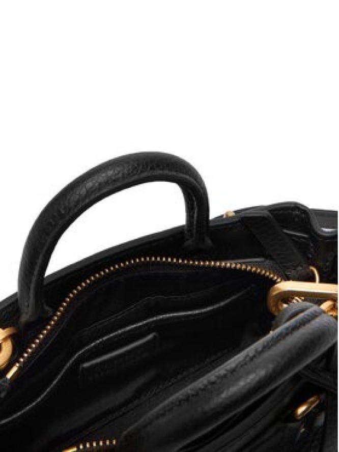 Tommy Hilfiger Torebka American Icon Micro Tote Leather AW0AW18167 Czarny