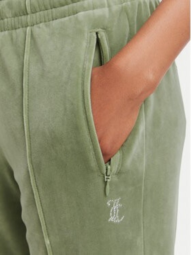 Juicy Couture Spodnie dresowe Tina JCAPW045 Zielony ciemny Regular Fit