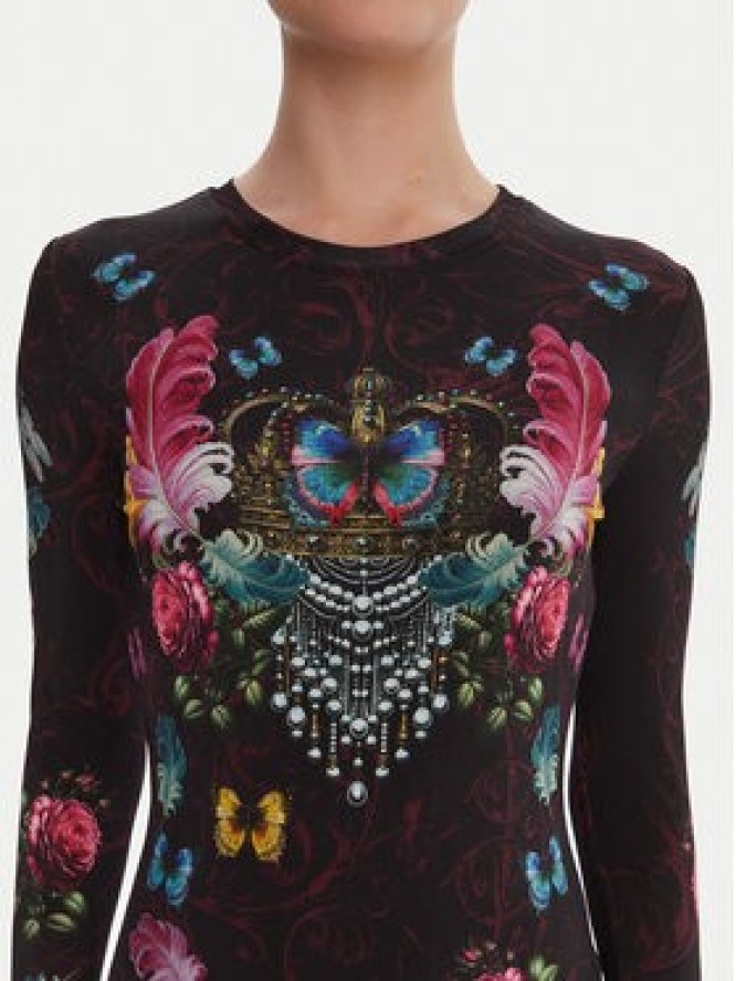 Versace Jeans Couture Sukienka codzienna 79HAO9P0 JS491 Czarny Slim Fit