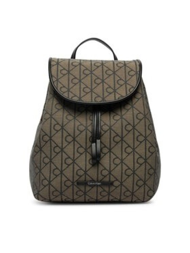 Calvin Klein Plecak Emblem Aop Jacquard Backpack LV04F3536G Brązowy