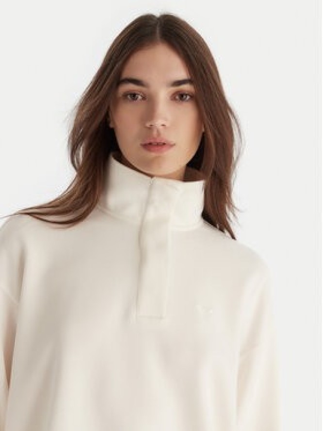 Roxy Bluza Rise & Vibe Sweet Fleece ERJFT05012 Biały Relaxed Fit