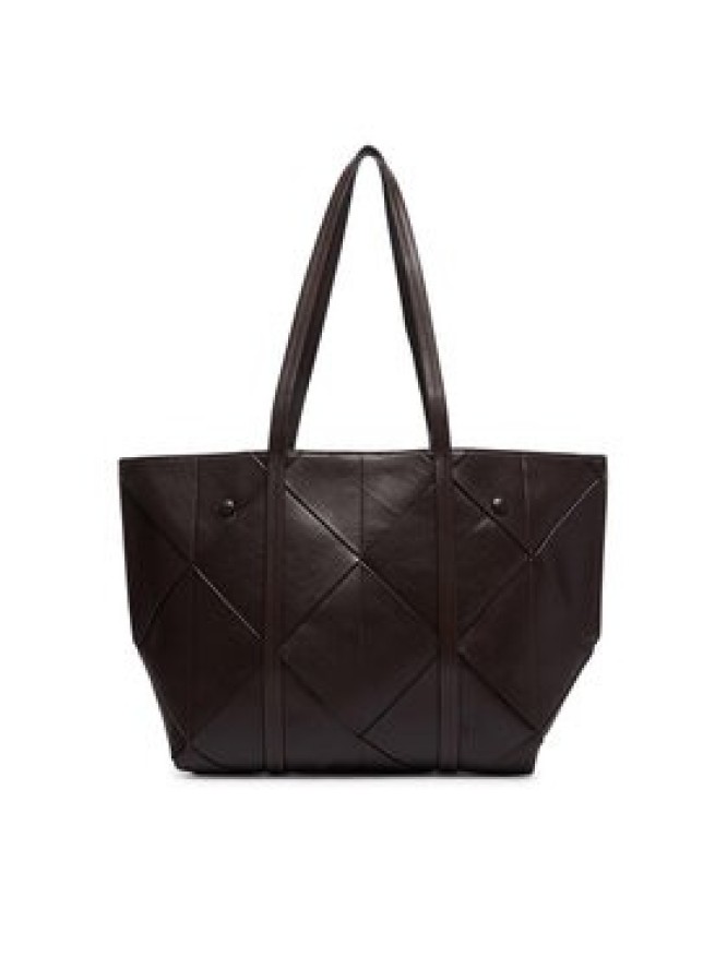 Calvin Klein Torebka Woven Medium Carryall LV04F3548G Brązowy