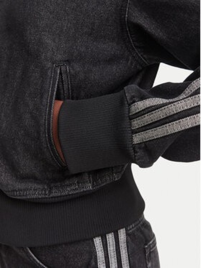 adidas Bluza Firebird Denim Tracktop IB6917 Czarny Regular Fit
