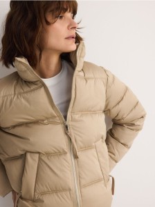 Pikowana kurtka - beżowy