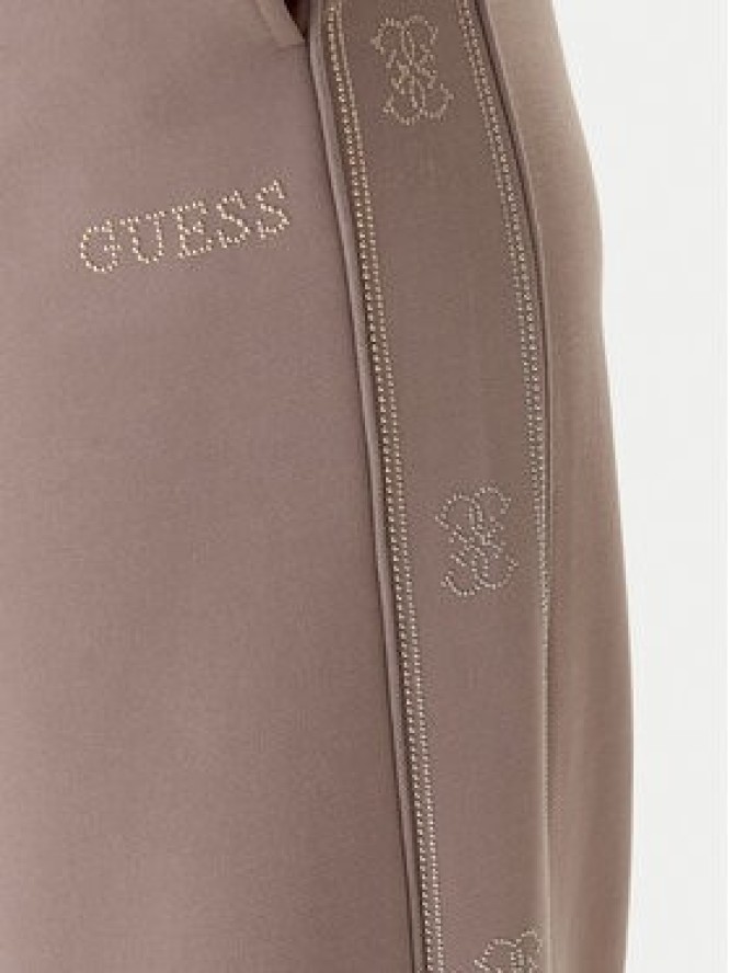Guess Spodnie dresowe V5BB12 KCX22 Beżowy Wide Leg