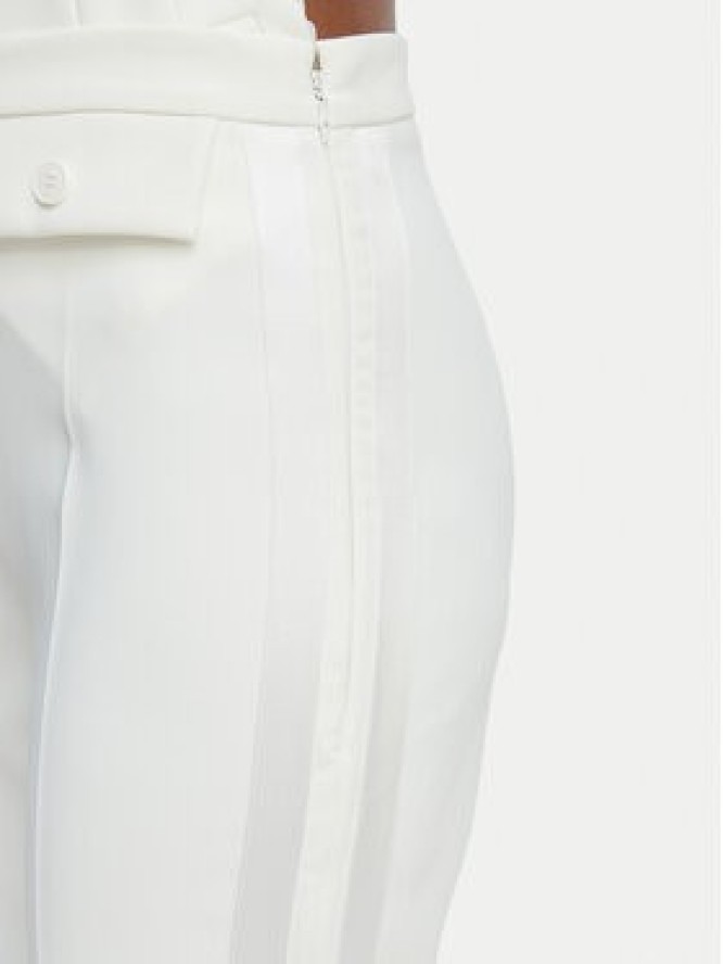 Elisabetta Franchi Spodnie materiałowe PA-185-62E2-V270 Kremowy Slim Fit