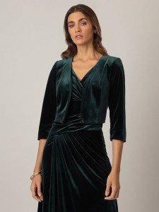 APART Aksamitne bolerko w kolorze ciemnozielonym rozmiar: 40
