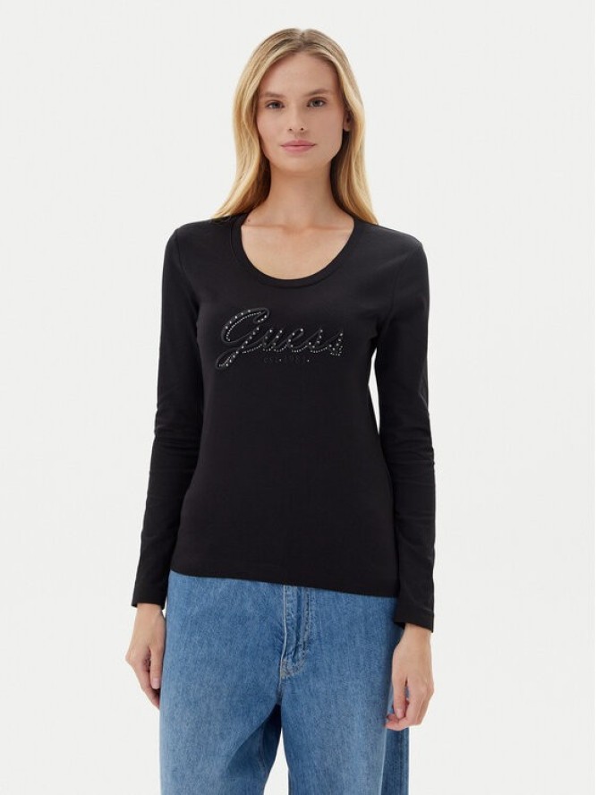 Guess Bluzka W5YI26 J1314 Czarny Slim Fit