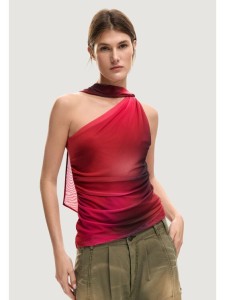 Desigual Bluzka Bratislava 26SWTK31 Czerwony Slim Fit