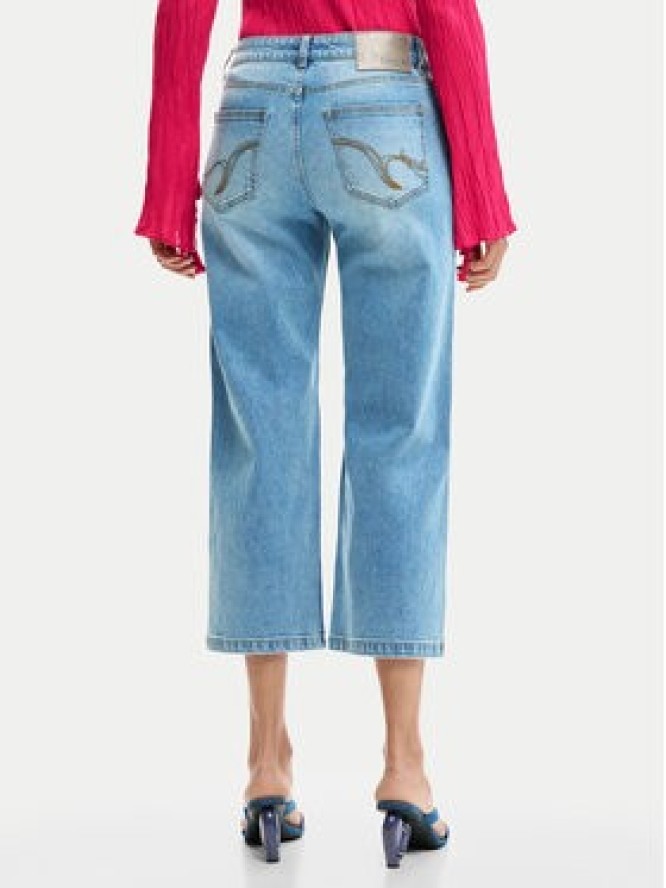 Desigual Jeansy Patch Crochet 26SWDD24 Kolorowy Straight Fit