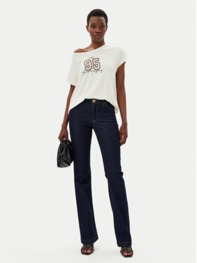 Liu Jo Sport T-Shirt TA5268 JS005 Écru Regular Fit