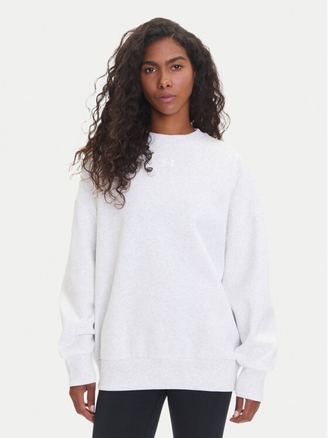 Under Armour Bluza Ua Rival 1386463 Biały Oversize