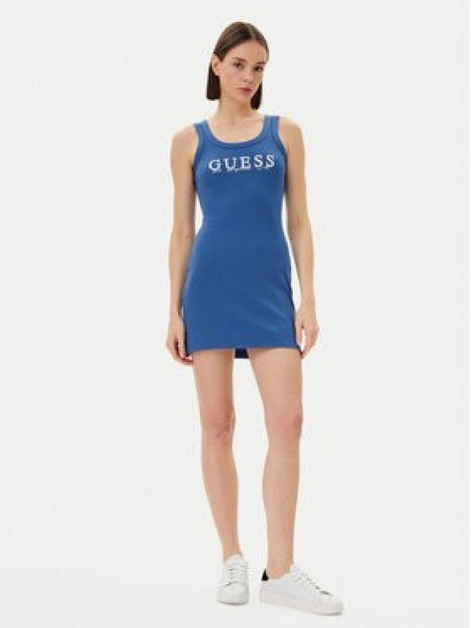 Guess Sukienka codzienna V5GK06 K8RT2 Niebieski Slim Fit