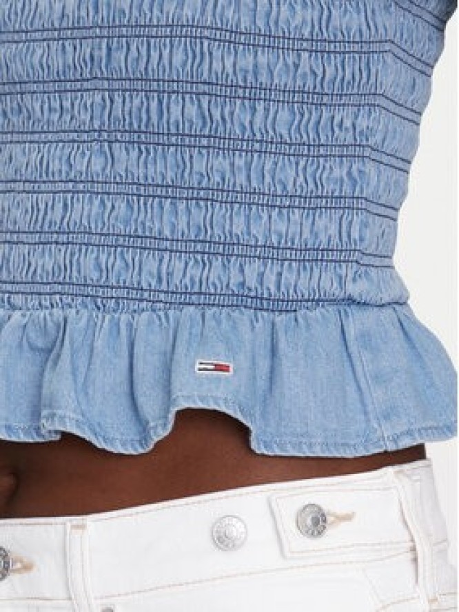 Tommy Jeans Top DW0DW20284 Niebieski Regular Fit