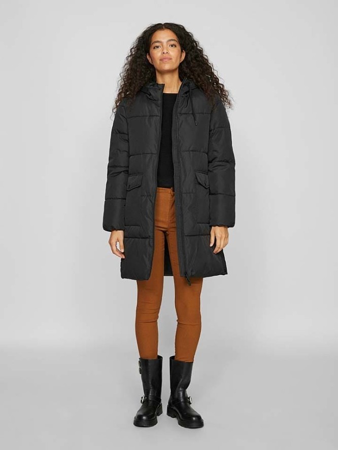 Vila Płaszcz zimowy w kolorze czarnym rozmiar: 38