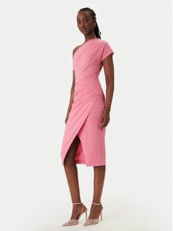 Rinascimento Sukienka koktajlowa CFC0127793003 Różowy Slim Fit