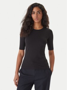 HUGO T-Shirt Darnelia 50515019 Czarny Slim Fit