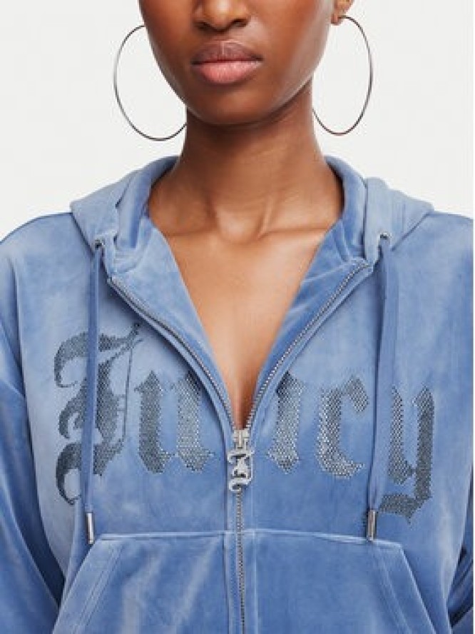 Juicy Couture Bluza Old Gothic JCWAS226333 Niebieski Slim Fit
