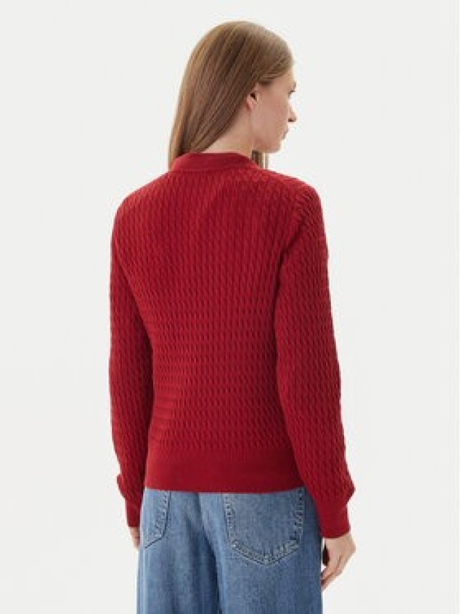 Tommy Hilfiger Sweter Fine WW0WW44993 Czerwony Regular Fit