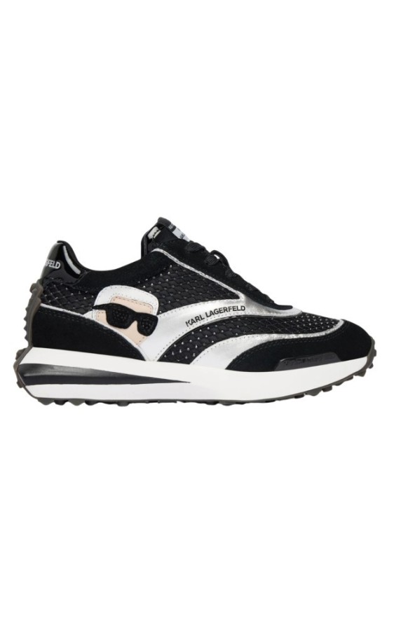 KARL LAGERFELD Czarne damskie sneakersy z cyrkoniami ZONE NFT GEMSTONE, Rozmiar 36