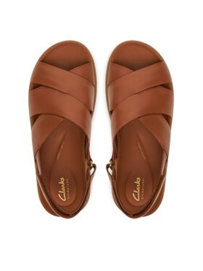Clarks Sandały Aristella Sun 26181258 Brązowy