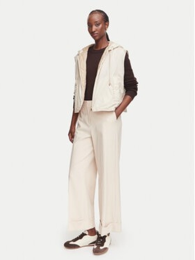 Weekend Max Mara Bezrękawnik Accenni 2625296011 Kremowy Regular Fit