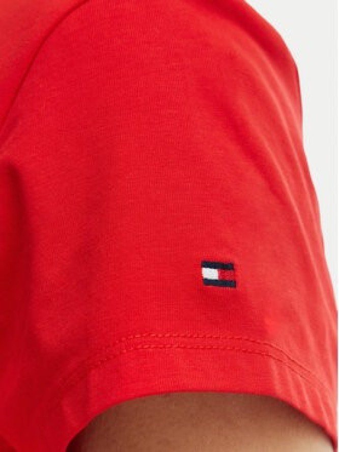 Tommy Hilfiger T-Shirt WW0WW48710 Pomarańczowy Slim Fit